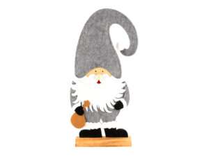 Gnome santa claus felt 62cm grey