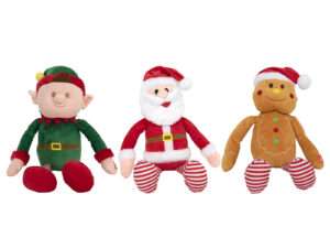 Kerstfiguur bungelb muziek 23cm 3-ass