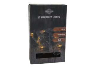 Verlichting knijper m/10xboom LED 3xAA timer 10cm