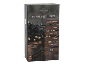 Draadverlichting groen 96warmLED 3xAA IP44 8F timer