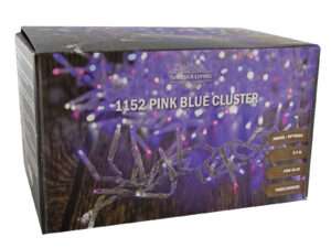 Cluster 1152roze/blauwLED IP44 timer/dimmer 6,9m