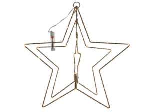 ster kerst goud 3D 50LED 40cm timer 2xAA