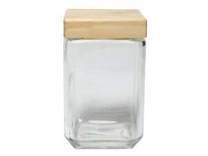 Glass jar clear w/lid 11x11x18,5cm 1.7L