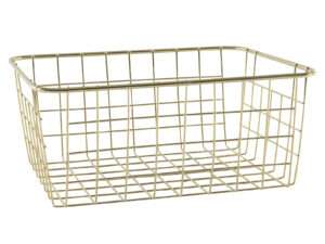 Draadmand goud 28x22x12,5cm