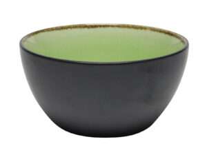 Bowl round Ø13,7x7cm reactive glaze lime  Corfu