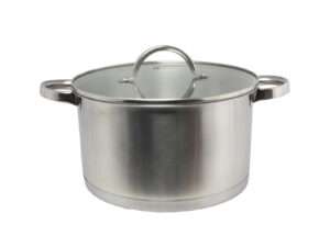 Cooking pan 24cm ss w/lid gls