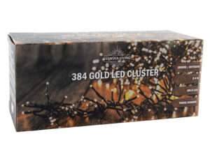 Cluster 384goudLED IP44 timer/dimmer 2,4m