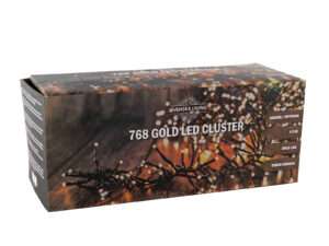 Cluster 768goudLED IP44 timer/dimmer 4,5m