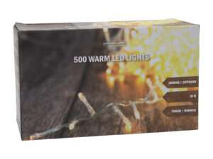 Verlichting transparant 500 warmLED IP44 10m timer