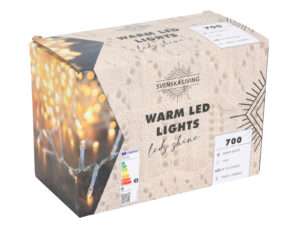 Verlichting transparant 700 warmLED IP44 14m timer