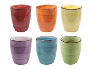Coffeemug 12oz colors 6 assorted  w/o handle
