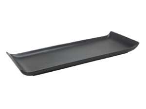 Rectangular plate 33x13cm black