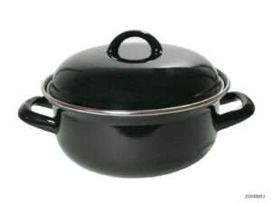 Braadpan emaille zwart Ø22cm 2L
