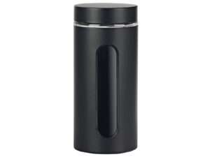 Voorraadpot venster zwart mat Ø10x22,5cm 1,2L