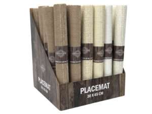 Placemat poly beige 30x45cm 3-ass DISPLAY