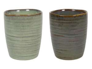 Koffiemok reactive glazed 240ml Ø7,5x9cm 2-ass