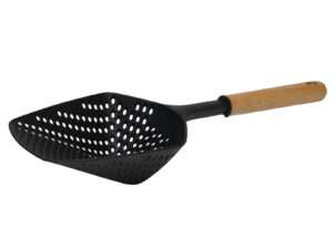 Schep/vergiet hout zwart 36cm