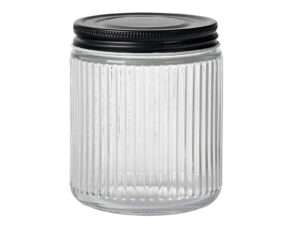 Pot Lines glas deksel zwart rvs Ø9,2x11,2cm 550ml