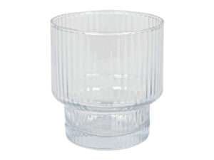 Drinking glass pile of lines clear d8,5x9,5cm