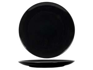 #Ontbijtbord Basic rond zwart glans porselein Ø19cm
