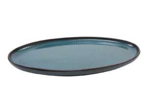 #Bord ovaal Pisa blauw Ø31x18x2,3cm