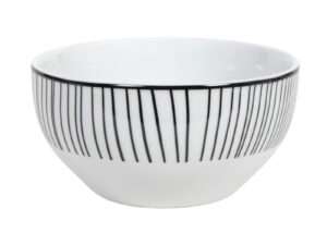 #Bowl dia 14x7,5cm w/design Seoul black