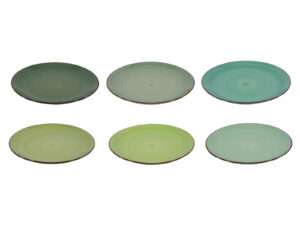 #Ontbijtbord Green Ø19cm 6-ass