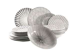 #Dinnerset Seoul 18-pcs black/white