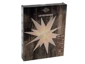Etoille blanc 35cm 4warmled timer