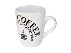 #Koffiemok 'It's coffee time' wit 340ml