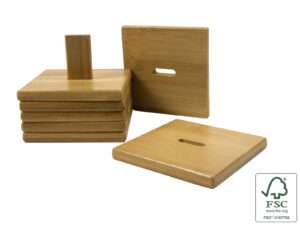 #Onderzetter bamboe 8x8x0,8cm S/6