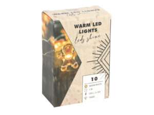 Draadverlichting peperkoekpop 10warmLED2xAA timer