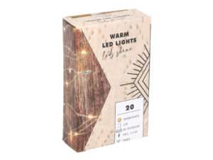 Draadverlichting 20warmLED 3xAA IP44 timer 2m