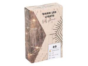 Draadverlichting 60warmLED 3xAA IP44 timer 6m