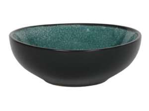 Bowl 12x4cm reactive glaze bluegreen Leros
