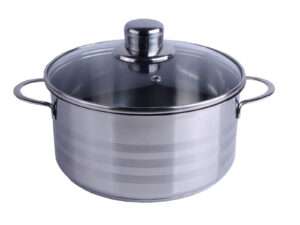 #Cooking pan 20cm ss w/lid gls