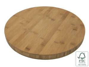 #Snijplank bamboe Ø40x3cm