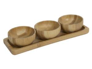 #Bamboo tapas set 4 pcs 21x7x4.4cm