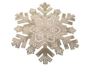 Placemat sneeuwvlok goud Ø38cm