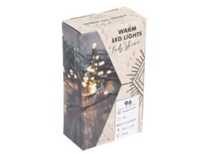 Verlichting groen 96warmLED 3xAA IP44 timer 8m