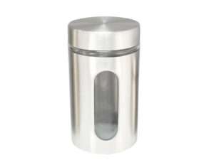 #Glass jar 10x17cm ss/glass