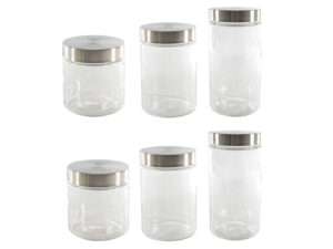 #Glass jar s/6 750/1200/1700ml x2