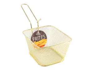 French fries basket gold 14x11x7cm