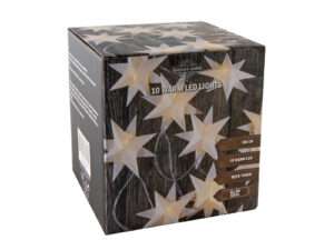 Guirlande led etoille papier blanc x10