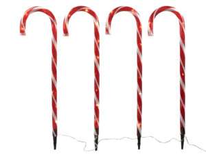 Tuinstekers 4x zuurstok76cm 40LED IP44 timer adapter