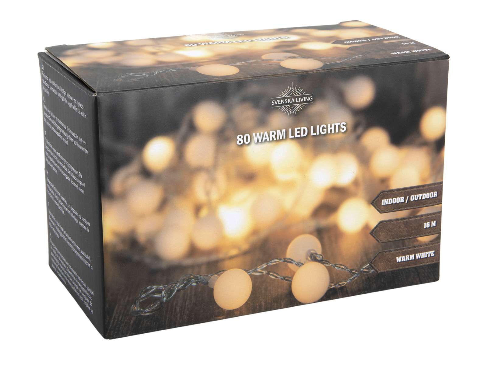 Partylight bolletjes 80warmLED IP44 20cm 3m
