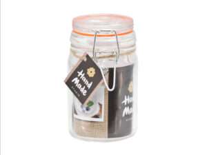 Glass jar clear w/lid 250ml