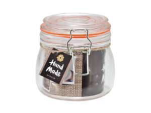 Glass jar clear w/lid 500ml