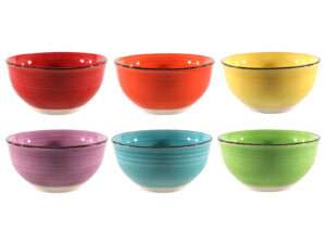 Bowl 12cm uni 6 assorted