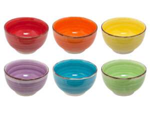 Bowl 14cm uni colors 6 assorted